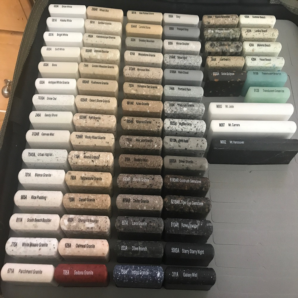 Solid Surface Acrilic Meganite Samples Choose your color, Free case of 50 additional colors with 20pcs purchase