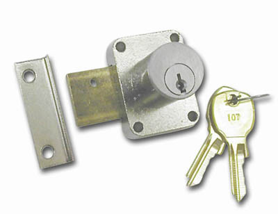 Pin Tumbler Locks, Key 915 Dull Chrome Cylinder Length 7/8"