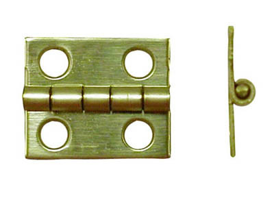 Solid Brass Miniature Hardware, Similar To # S5301 3 Middle Hinge Solid Brass 3/"4 X 11/16" Pk Of 4
