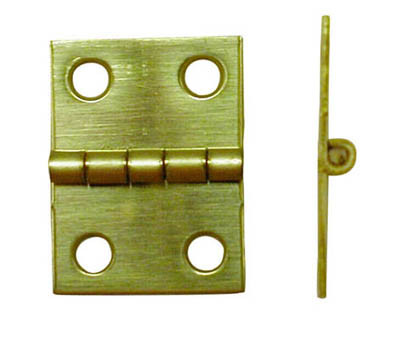 Solid Brass Miniature Hardware, Similar To # S5302 3 Broad Hinge Solid Brass 3/4" X 1" Pk Of 4