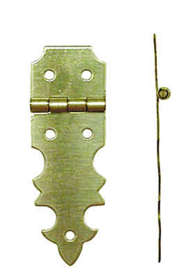 Solid Brass Miniature Hardware, Similar To # S5314 3 Ornamental Hinge Solid Brass 5/8" X 1-7/8"