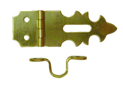 Solid Brass Miniature Hardware, Similar To # S5328 3 Hasp Solid Brass 5/8" X 1-7/8"