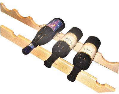 Wood Wine Rack, Red Oak 48"