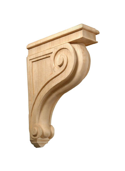 Scroll Collection Carved Corbels,Cherry