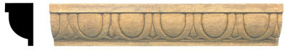 Embossed Mouldings, Red Oak .500" T X .750" W X 48" L