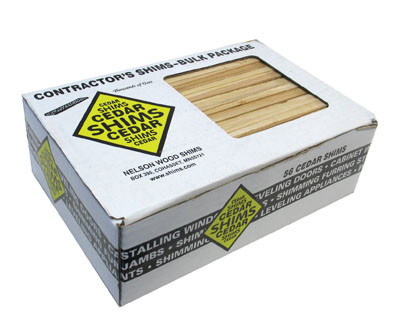 8 Inch Wood Shims, 56 Per Box Cedar