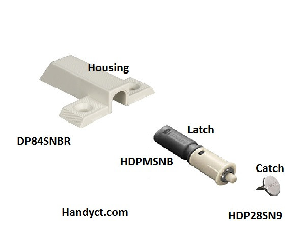 Salice DPAB Magnetic Push Latch, strike, Catch plastic, white DPMSNB, DP28SN9 DP84SNBR, Italy Made , Choose Parts