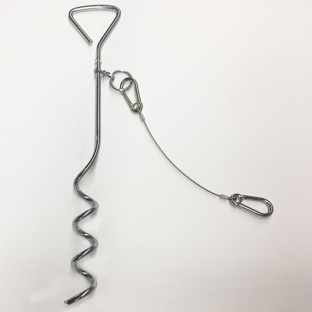 Dog Stake with Tie Out Cable - The Complete Tether System for Small to Medium Pets to Play in The Yard, Camping, or Outdoors