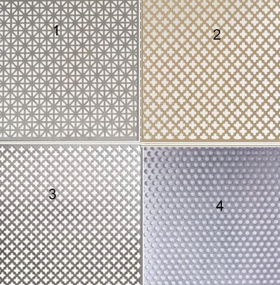 Aluminum 0.020” 0.6mm 24Gage thick Perforated sheet choose your size. Metal Perforated sheet with patterned, CUT TO ANY SIZE FREE, CHOOSE SIZE Clover Leaf and Perforated cloverleaf and round
