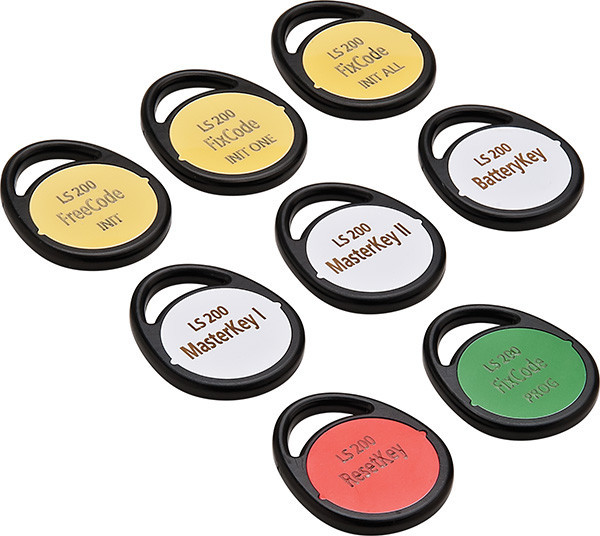 Copy of Safe-O-Tronic LS150 programming key set, plastic, black, 26mm diameter