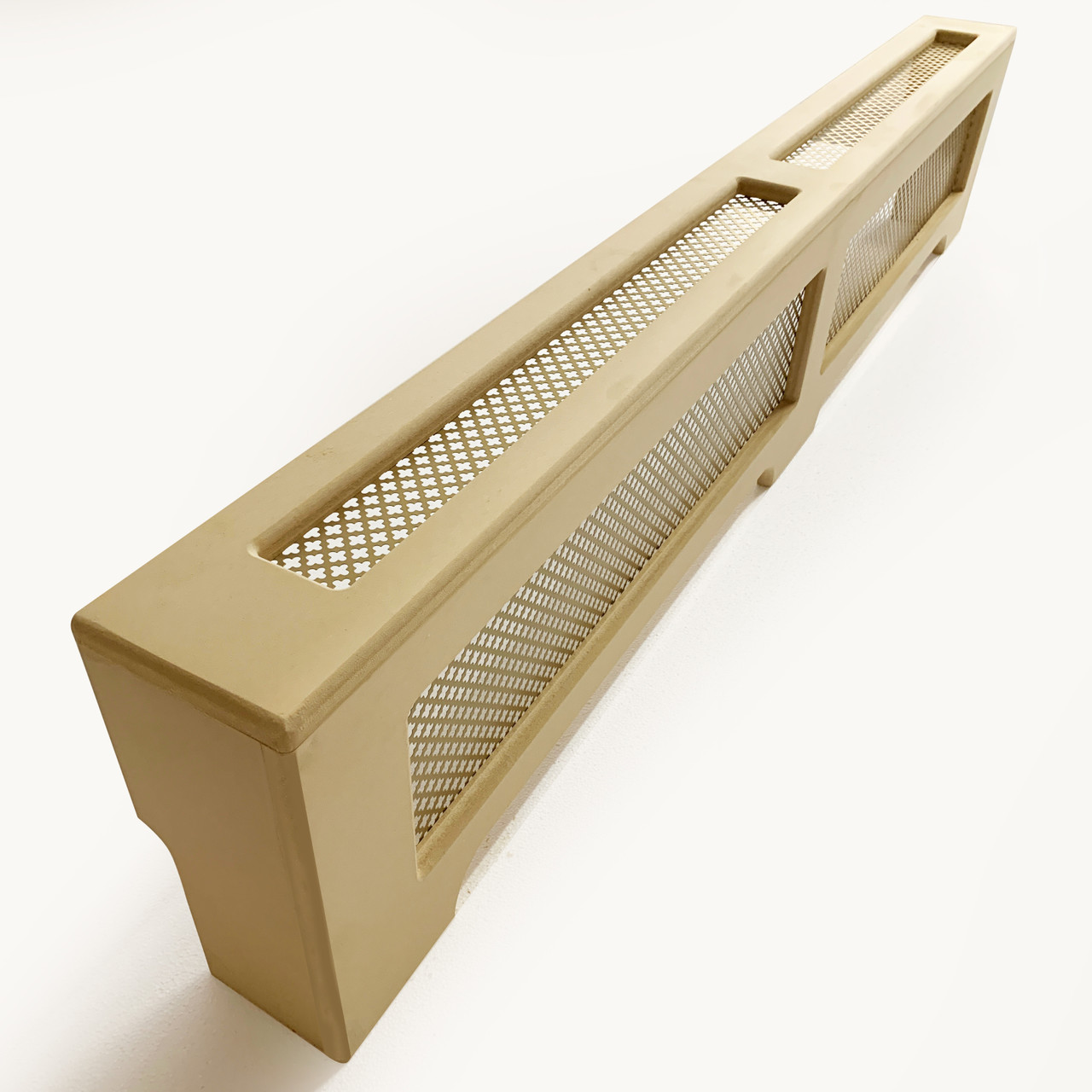 Screen Fronted Baseboard Radiator cover, Model "Bird Cage" Choose Material and Screen Model