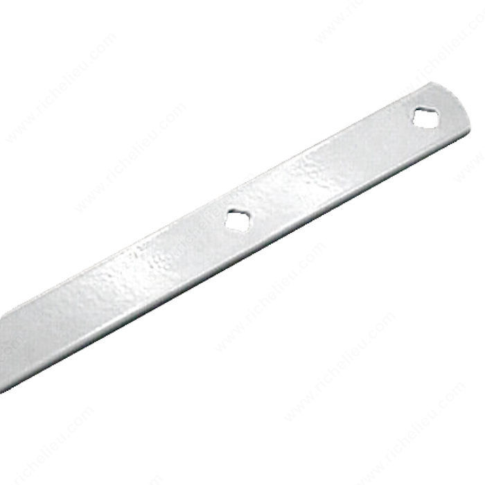 Metal Fitting Plate, Width - Overall Dimensions 20 mm, Length - Overall Dimensions 230 mm, Finish White PRO-PACK 3