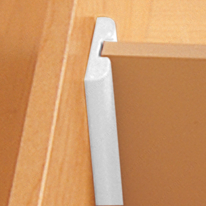 Partition Holder, Height 5 in, Finish Euro White. Pair