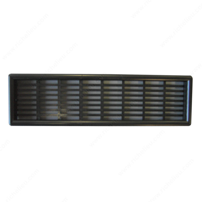 Ventilator Grill, Drilling Dimensions: Width 35 mm, Drilling Dimensions: Length 140 mm, Finish Black, Width - Overall Dimensions 145 mm