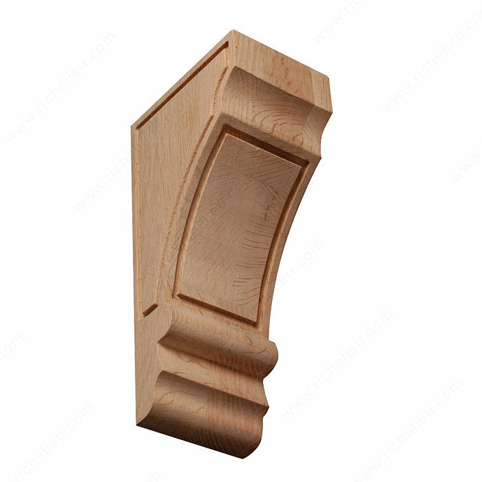 Mission & Shaker Corbel - MS6, Species Maple, Height - Overall Dimensions 10 in, Depth - Overall Dimensions 5 in, Width 3 1/2 in