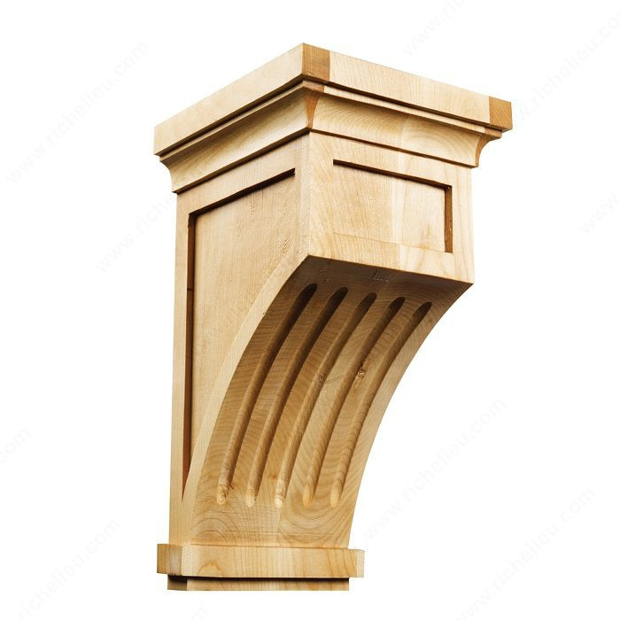 Mission & Shaker Corbel - MS16, Height - Overall Dimensions 10 in, Depth - Overall Dimensions 5 1/2 in, Width 5 1/2 in