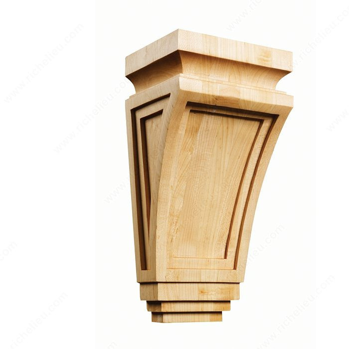 Mission & Shaker Corbel - MS8, Height - Overall Dimensions 12 in, Depth - Overall Dimensions 4 3/4 in