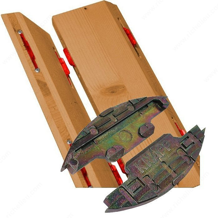 Metal Insert Fastener with Screws, Ultra strong sliding connector for separable joints,