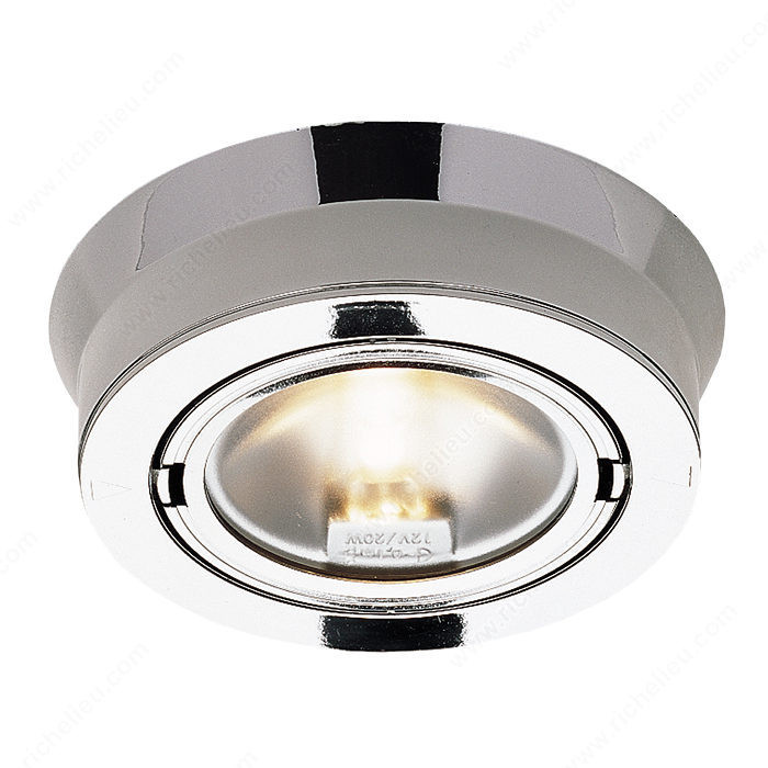 20W Recessed or Surface-Mounted Halogen, Pocket- hole installation, Finish Stainless Steel