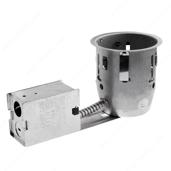 GU10 Fixtures for Recessed Ceiling Lighting, Bore Hole 3 1/2 in, Height 2 19/32 in, Max. Height 4 1/2 in, Length 10 in