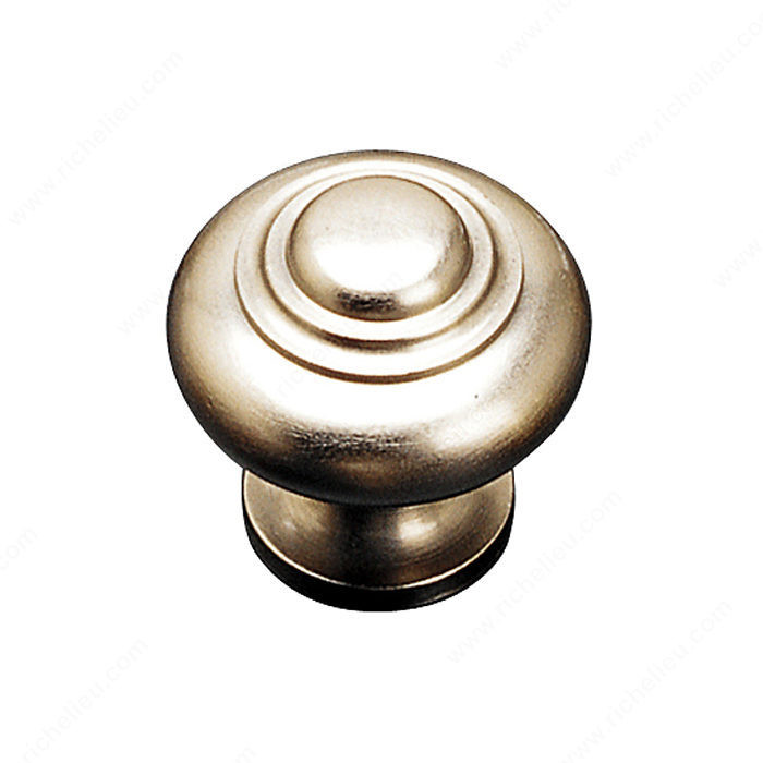 Traditional Brass Knob - 1023, Finish Satin Nickel