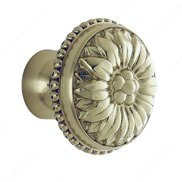 Cabinet Knob 1030 Series, Diameter - Overall Dimensions 1 3/4 in, Finish Old Silver, Projection - Overall Dimensions 1 5/8 in