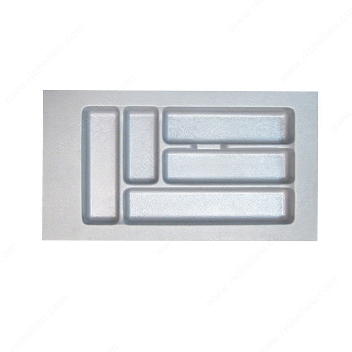 Cutlery Divider, Width 292 to 349 mm, Finish Silver Grey