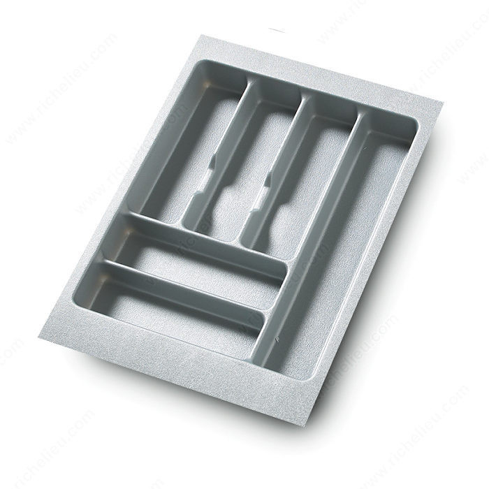 Cutlery Divider, Width 343 to 400 mm, Finish Silver Grey