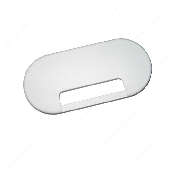 Oval Cable Grommet, Finish White PRO-PACK 3