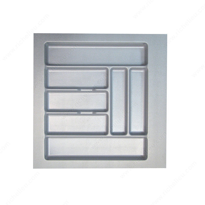 Cutlery Divider, Width 495 to 552 mm, Finish Silver Grey