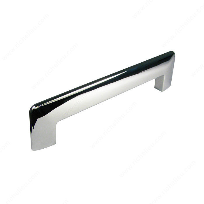 Contemporary Metal Pull - 1087, Center to Center 128 mm, Finish Chrome, Length - Overall Dimensions 162 mm