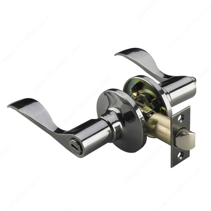 Wave Levers - 1142 Series, Handedness Left-Hand Opening, Finish Antique Nickel, Function Privacy