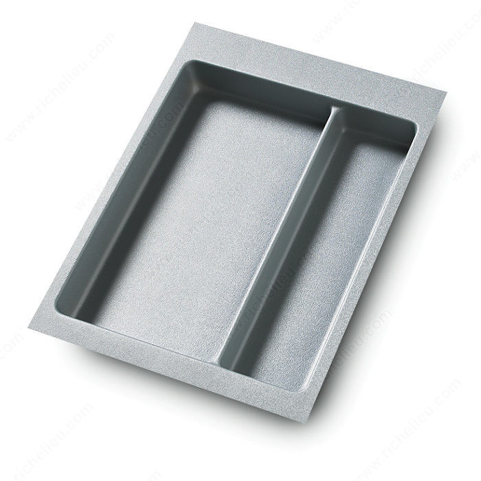 Utensil Divider, Width 349 to 400 mm, Finish Silver Grey