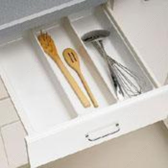 Utensil Divider, Width 387 to 451 mm, Finish White