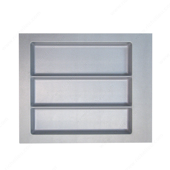 Utensil Divider, Width 439 to 502 mm, Finish Silver Grey