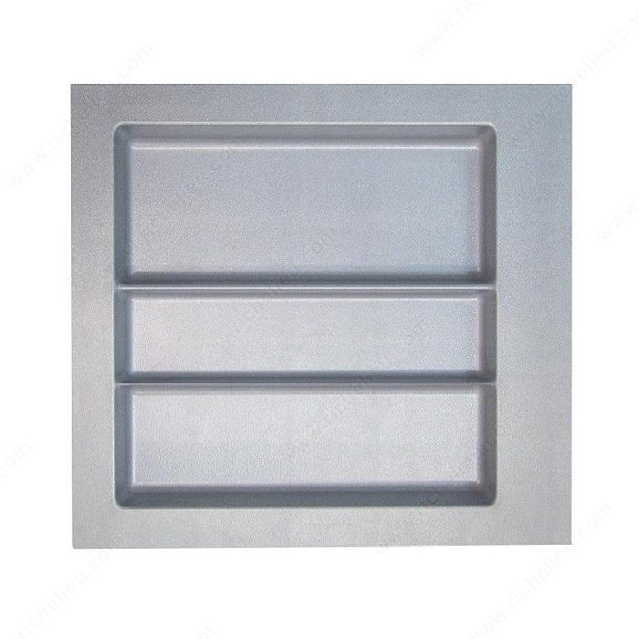 Utensil Divider, Width 495 to 552 mm, Finish Silver Grey