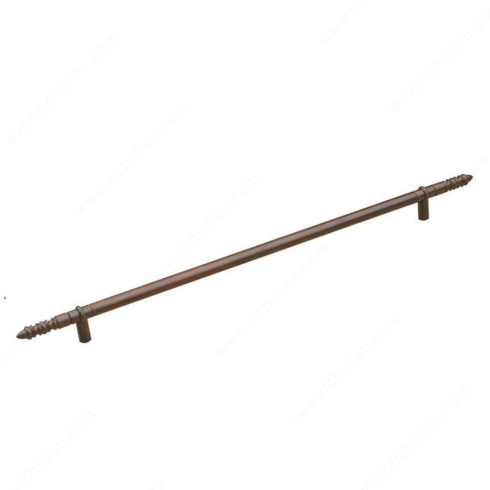 Traditional Forged Iron Pull - 1172, Center to Center 384 mm, Finish Rust, Length - Overall Dimensions 610 mm