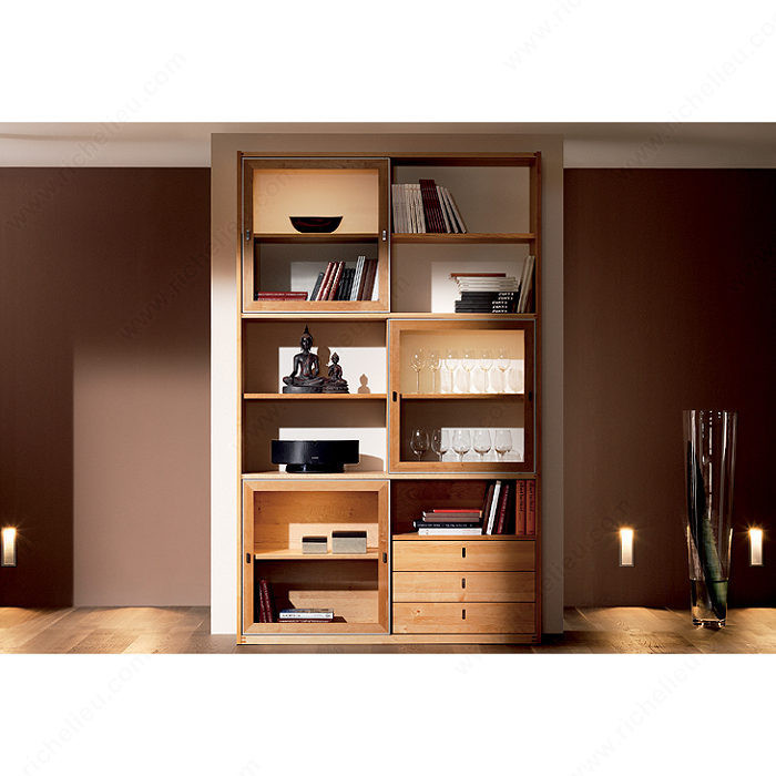 Single Carrier System for Small Cabinet. ROLL 12, Rollers on lip of bottom rail for a perfect fit.,