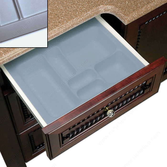 Vanity Drawer Divider, Width 349 to 400 mm, Finish Silver Grey