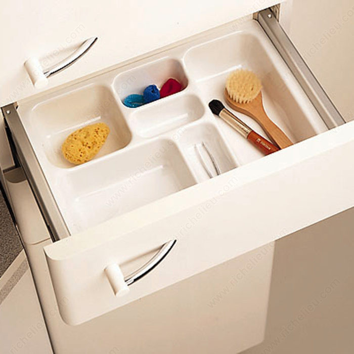 Vanity Drawer Divider, Width 349 to 400 mm, Finish White