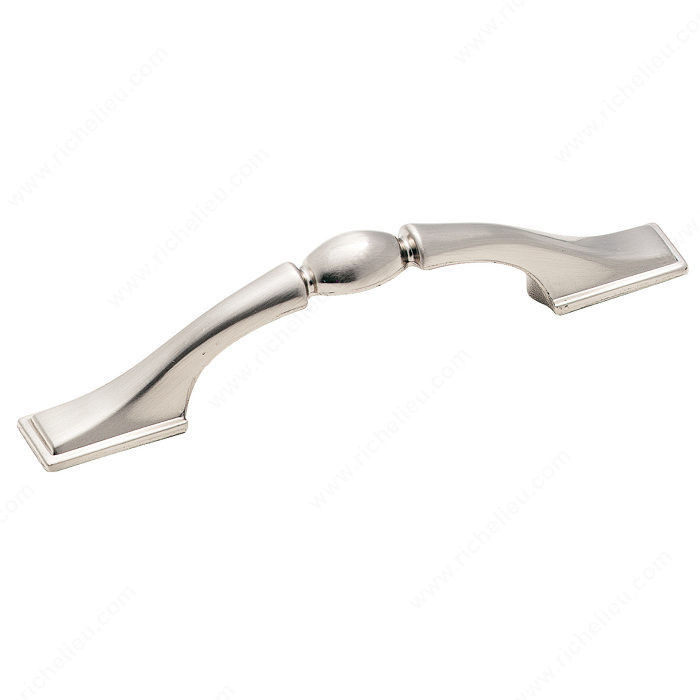 Traditional Zinc Pull - 1302, Center to Center 3 in, Finish Sterling Nickel