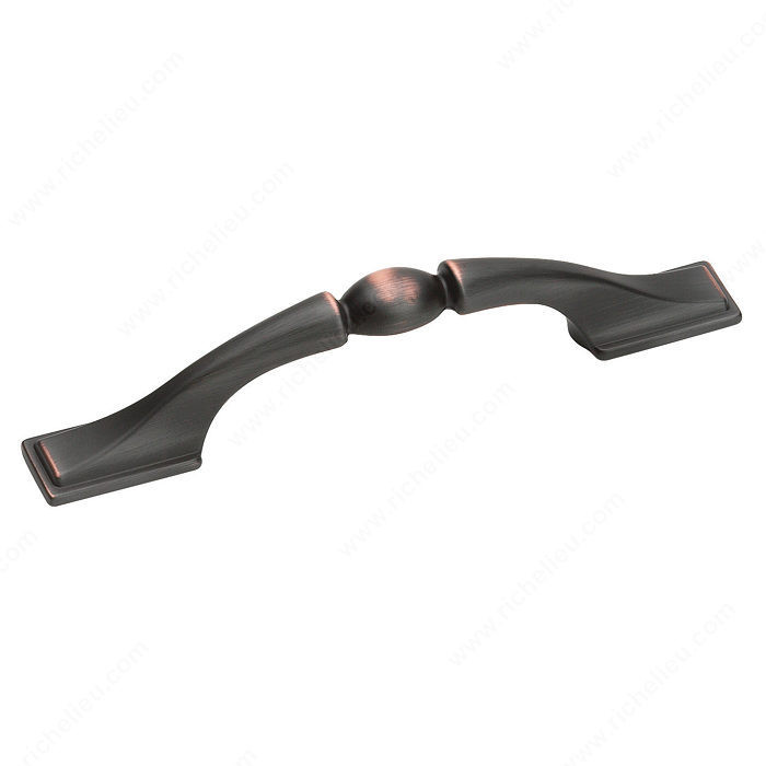 Traditional Zinc Pull - 1302, Center to Center 3 in, Finish Oil Rubbed Bronze