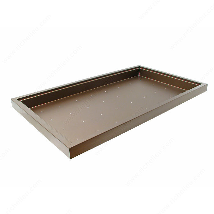 Metal Drawer for an Interior Cabinet Width of 36 (914 mm), Height 3 in, Finish Bronze