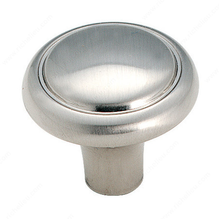 Traditional Zinc Knob - 1308, Finish Sterling Nickel PRO-PACK 2