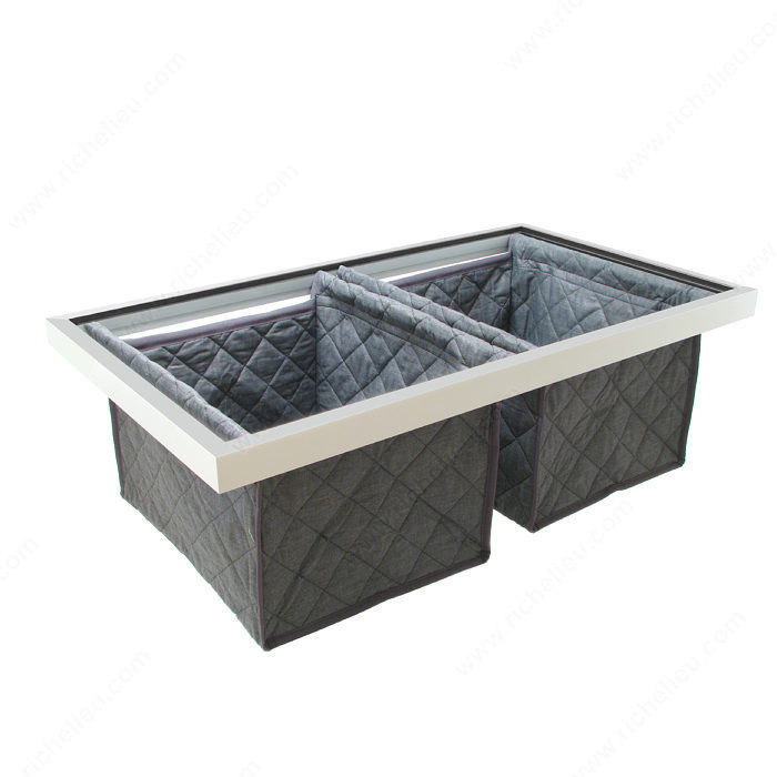 Fabric Basket Set, Finish Grey