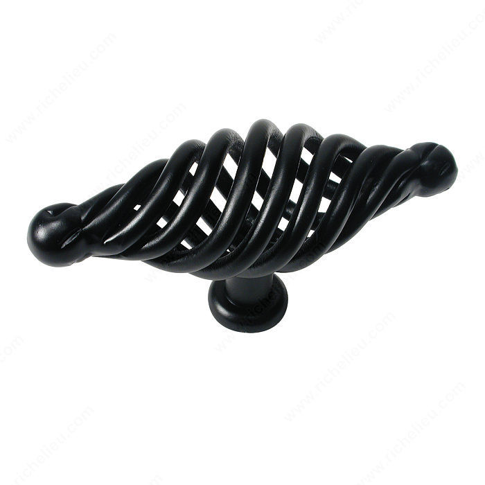 Traditional Forged Iron Knob - 1309, Finish Matte Black
