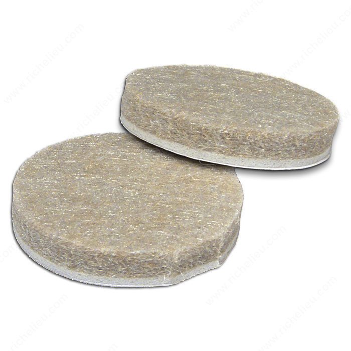 PRO-TEC Heavy-Duty Beige Round Felt Pad, Diameter 1 1/8 in PRO-PACK 5