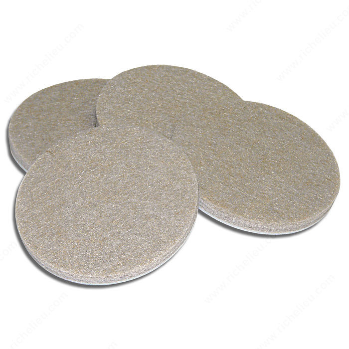 PRO-TEC Heavy-Duty Beige Round Felt Pad, Diameter 2 1/4 in PRO-PACK 5