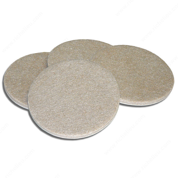 PRO-TEC Heavy-Duty Beige Round Felt Pad, Diameter 3 in PRO-PACK 5