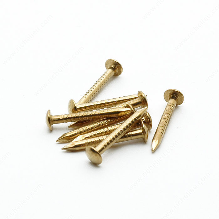 Decorative Nails, Width - Overall Dimensions 1.8 mm, Length - Overall Dimensions 16 mm, Material Brass Plated PRO-PACK 3
